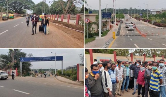 Passengers Suffer in Agartala MBB Airport New Terminal as No Auto is available: Auto Drivers were asked to pay Rs. 1,000 for Airport-Entry: Resentment Brews : Auto Drivers stopped all vehicle services in front of Airport Passengers Suffer in Agartala MBB Airport New Terminal as No Auto is available: Auto Drivers were asked to pay Rs. 1,000 for Airport-Entry: Resentment Brews : Auto Drivers stopped all vehicle services in front of Airport